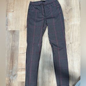 Anthropologie pants Sanctuary Red & Black Houndstooth stretchy leggings size xs